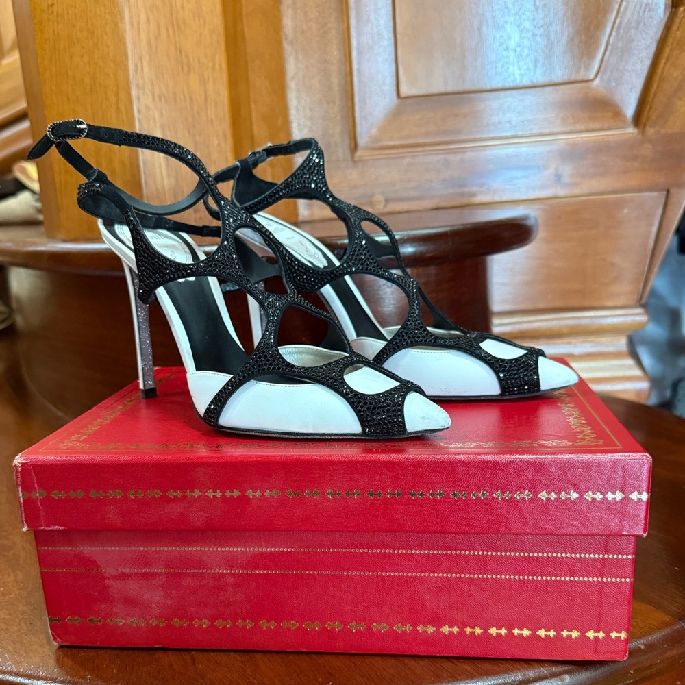 Rene Caovilla Swarovski Slingback pumps
